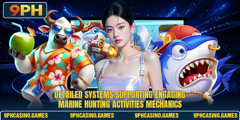 Detailed systems supporting engaging marine hunting activities mechanics