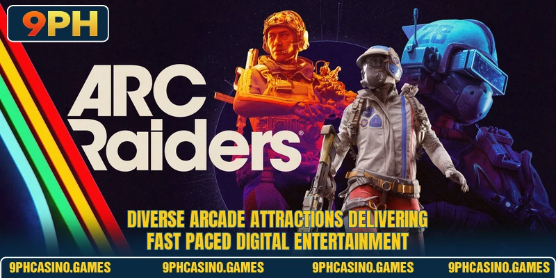 Diverse arcade attractions delivering fast paced digital entertainment