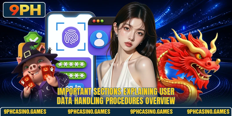 Important sections explaining user data handling procedures overview