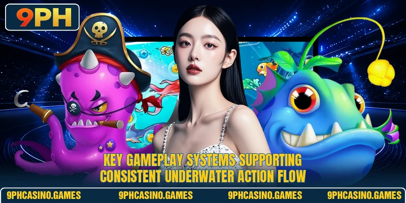 Key gameplay systems supporting consistent underwater action flow