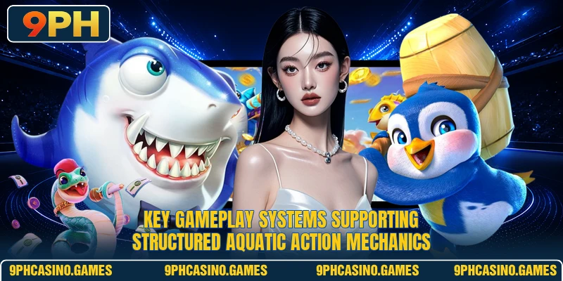 Key gameplay systems supporting structured aquatic action mechanics