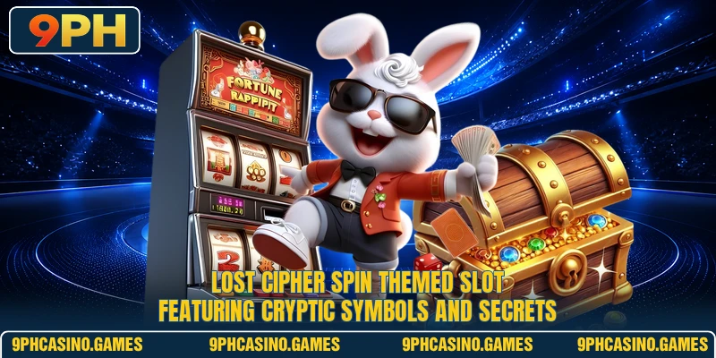 Lost Cipher Spin themed slot featuring cryptic symbols and secrets