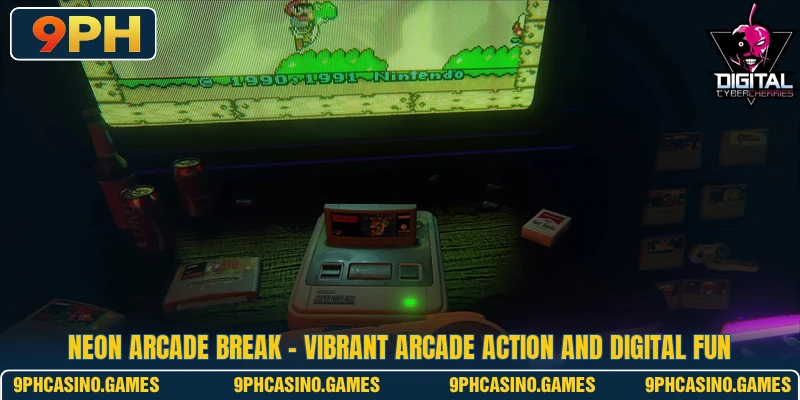 Neon Arcade Break - Vibrant Arcade Action And Digital Fun