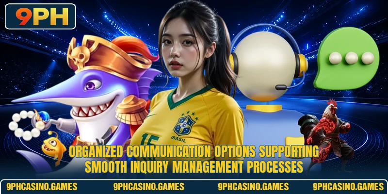 Organized communication options supporting smooth inquiry management processes