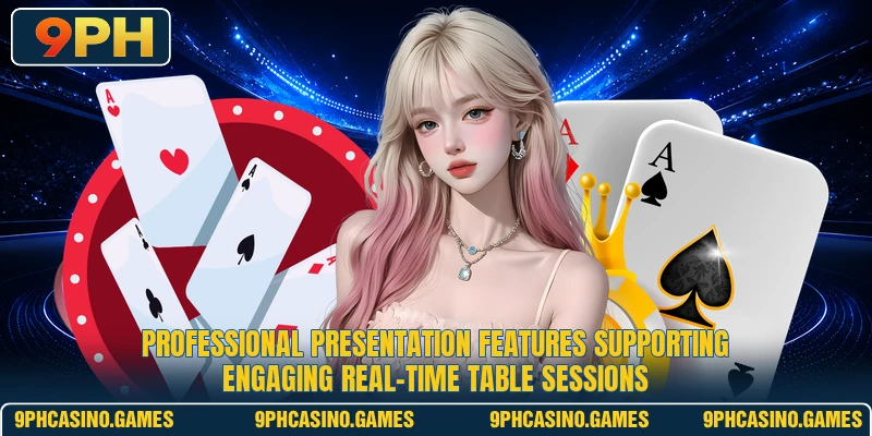 Professional presentation features supporting engaging real-time table sessions